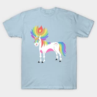 Rainbow Petal Unicorn T-Shirt